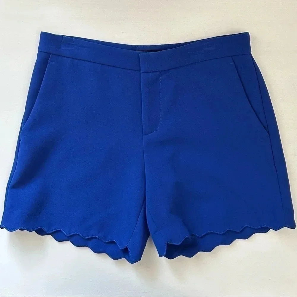 Banana Republic Shorts Scalloped  Hem Cobalt Blue Size 0 - Picture 8 of 14